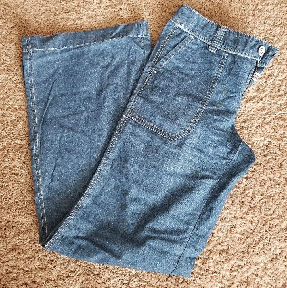 Anthropologie Pilcro and the Letterpress Chambrey wide leg jeans